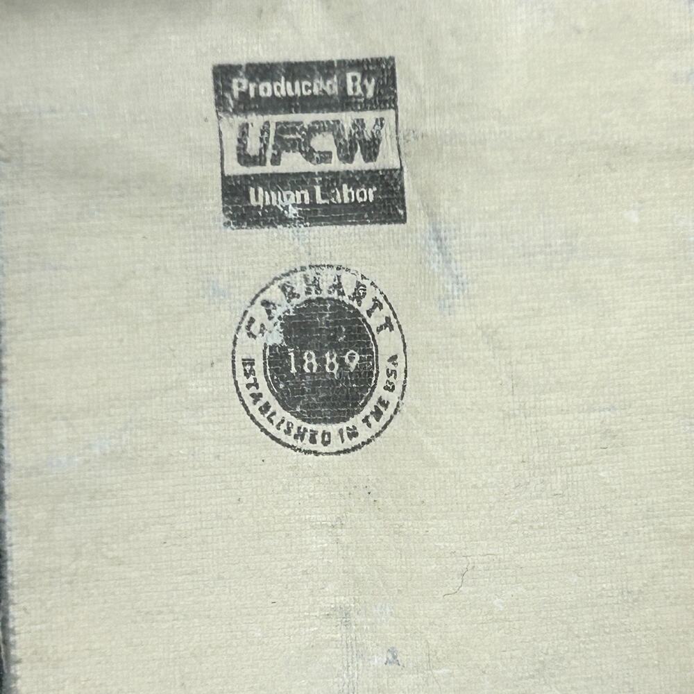 Vintage Carhartt Jacket Mens L Blue Denim Blanket Lined Jean Trucker USA Made - Picture 5 of 10